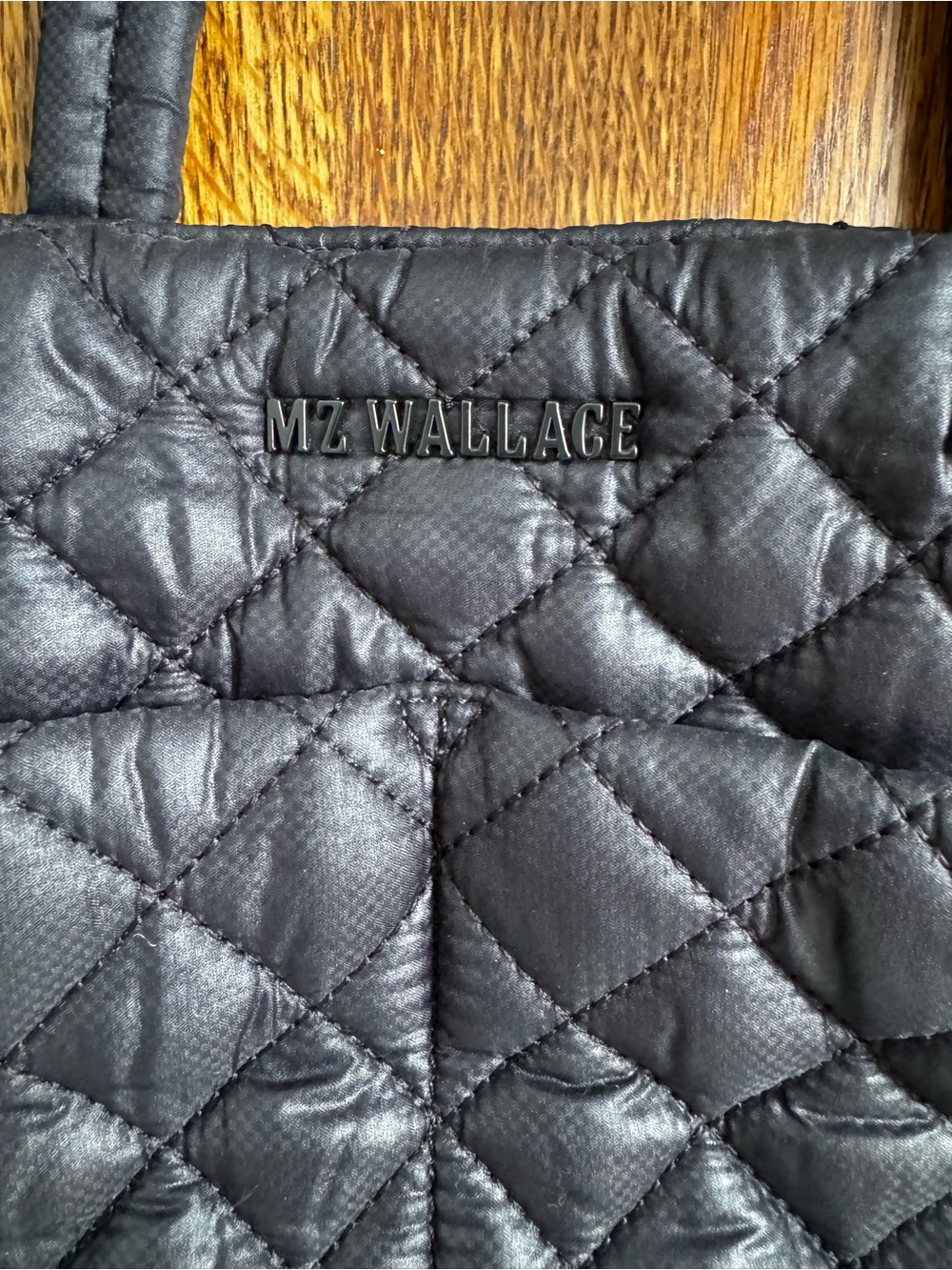 MZ Wallace Black Quilted Shoulder Tote with Removable Strap - Picture 7 of 7